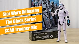 SCAR Trooper Mic Black Series 6quot Figure  Star Wars Unboxing [upl. by Janie]