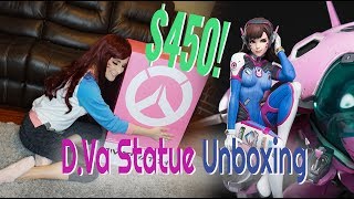 Overwatch DVa Statue Unboxing INSANE 450 Figure [upl. by Elazaro]