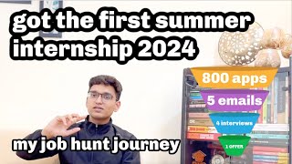 MY SUMMER INTERNSHIP 2024 APPLICATIONS JOURNEY  GETTING THE FIRST OFFER  INSIGHTS AND LEARNINGS [upl. by Elstan806]