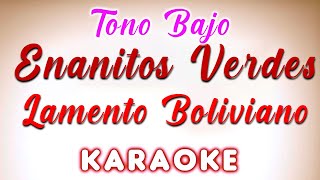 Enanitos Verdes  Lamento Boliviano  KARAOKE Tono Bajo [upl. by Rramahs565]