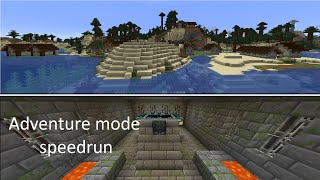 Minecraft Adventure Mode Speedrun Set Seed [upl. by Nefets]