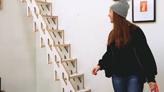 Klapster  folding stairs for small appartments [upl. by Kenwrick]