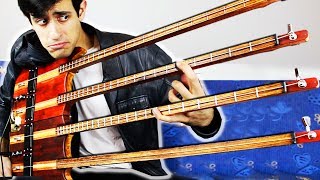 QUADRUPLE NECK BASS SOLO [upl. by Nauqal]