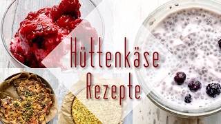 LOW CARB REZEPTE  4 Rezepte mit Hüttenkäse  einfach amp schnell ❤️ [upl. by Sldney]