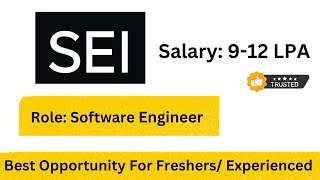 SEI Off campus hiring  Software Engineer  FreshersExperienced Apply Now [upl. by Narda]