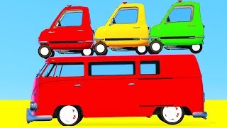 COLOR FUN Small Cars on Bus amp Spiderman Nursery Rhymes songs for Babies and Kids [upl. by Dawson]