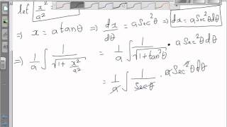 Integration of 1 sqrt x2a2dx [upl. by Cousins]