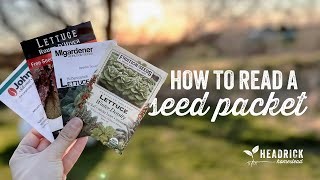 How to Read a Seed Packet [upl. by Sarah]