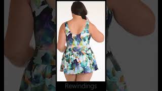 Maxine Plus Size Marble Splash Empire Swim Dress  Rewinding [upl. by Lanaj449]