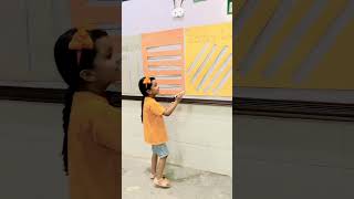 Kids activity Introduction of quotStandingSleeping amp Slanting lines quot New Trending Short video 2024 [upl. by Lira]