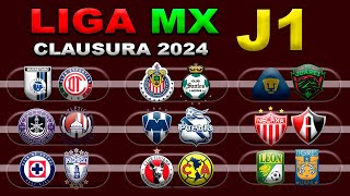 FECHAS HORARIOS Y CANALES PARA LA JORNADA 1 DE LA LIGA MX CLAUSURA 2024 [upl. by Elbert]