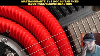 Mattias Krantz 1 Vs 1000 Guitar Picks 5000 PicksSecond Reaction [upl. by Dyana677]