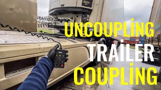 50 🇫🇷 pov truck coupling and uncoupling trailer to truck [upl. by Bartle]