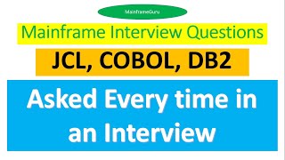 Mainframe Interview Questions and Answers for Experienced more than 1 years COBOL JCL DB2  Learn [upl. by Nidla78]