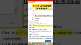 Installing CodeBlock in Windows coding codeblocks codeblock learnc cdevelopment clanguage [upl. by Origra46]