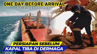 PELAUT BAGIAN DECK SEBELUM KAPAL TIBA DI DERMAGA CARGO SHIP  PELAUT INDONESIA [upl. by Gelasius]