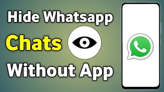 Whatsapp Chat Hide Kaise Kare  Whatsapp Me Chat Hide Kaise Kare Without Archive [upl. by Allcot]