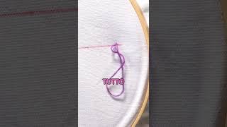 Tutorial Punto Catenella Indietro ricamo tutorial [upl. by Henley]