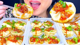 ASMR SOUP DUMPLING WITH CHILI OIL asmr mukbang food eating [upl. by Veronike]