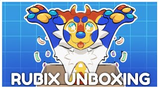 RUBIX FURSUIT UNBOXING  SUIT UP Fluffyjellydog [upl. by Heyman]