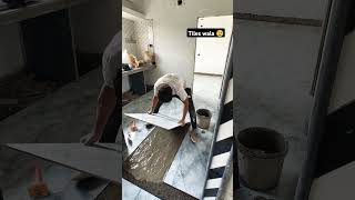 ओर सुन😉 Tiles wala hi kahte hai 🔥shortsvideo floor install hardwork rafique bhai tiles wala [upl. by Ailev]