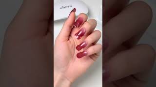 How I do my nails in 10 minutes at home 💅🏼💅🏼 asmr nailsasmr gelnailsticker gelnailstrips [upl. by Gulick66]