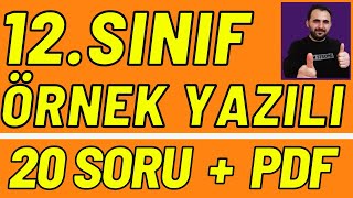 12sınıf matematik 1dönem 1yazılı 20 SORULUK YAZILI  2024 12sınıf matematik yazılı logaritma pdf [upl. by Andonis]