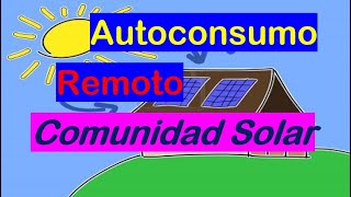 AUTOCONSUMO 16 AUTOCONSUMO REMOTO CON quotCOMUNIDAD SOLARquot [upl. by Olracnaig]