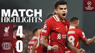 Luis Diaz HATTRICK Liverpool 40 Bayer Leverkusen  Champions League Highlights [upl. by Marcille]