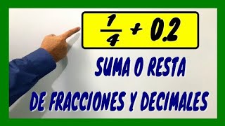 21 Suma o Resta de Fracciones y números decimales parte 1  6° Unidad 3 [upl. by Eberle]