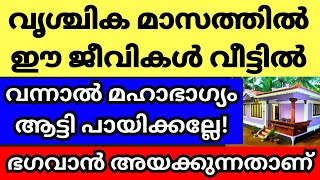 വൃശ്ചിക മാസത്തിൽ ഈ ജീവികൾ വീട്ടിൽ വന്നാൽ ആട്ടി പായിക്കല്ലേ മഹാഭാഗ്യവുമായി ഭഗവാൻ അയക്കുന്നത് [upl. by Noxin]