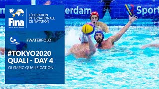 Mens Water Polo Olympic Qualification  Tokyo2020  Highlights  Day 4 [upl. by Etnauj]