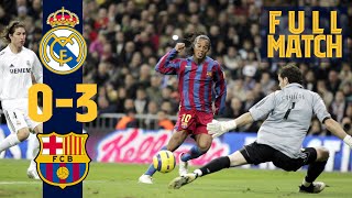 FULL MATCH Real Madrid 0  3 Barça 2005 RELIVE RONALDINHO’S GREATEST GAME AT FC BARCELONA [upl. by Rinee576]