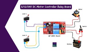 51224V Switching DC Motor Controller Board Forward And Reverse Relay electrical wiring diy [upl. by Er979]