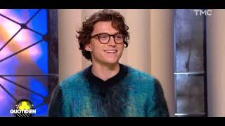 TRANSLATED Tom Holland amp Zendaya on Quotidien  French to English SpiderMan No Way Home Interview [upl. by Isaacson477]