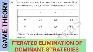 iterated elimination of dominant strategies IEDS  Game theory [upl. by Inimak]