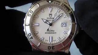 Tudor Hydronaut Ref89190 07 serial Ivory Dial Stainless Steel Automatic Watch Function Testing [upl. by O'Brien606]