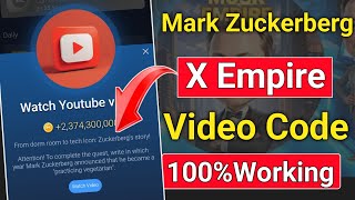 From dorm room to tech Icon Zuckerberg s story Video Code X Empire 17 September X Empire video Code [upl. by Ocirederf]