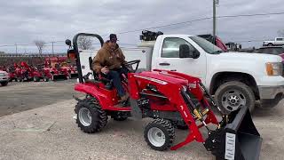 How to remove and install a loader on a Massey Ferguson GC1725M [upl. by Stedman]