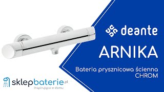 Bateria prysznicowa ścienna Chrom Arnika Deante BQA040M  SklepBateriepl [upl. by Doralia500]