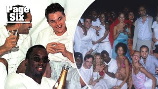 Diddy’s wild parties Leonardo DiCaprio Sarah Jessica Parker JLo more spotted in resurfaced pics [upl. by Efioa]