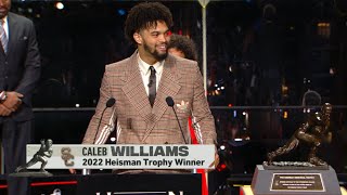 USC QB Caleb Williams Wins 2022 Heisman Trophy Award Full Speech  2022 College Football [upl. by Penhall964]