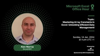 Excel Office Hour 166 Mastering Array Constants in Excel Unlocking Efficient Data Management [upl. by Hagar]