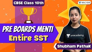 CBSE Class 10 Pre boards Menti Quiz  Entire SST Syllabus  Unacademy Class 9 amp 10  Shubham Pathak [upl. by Lissi]