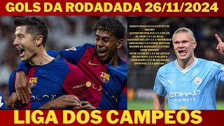 GOLS DA RODADA LIGA DOS CAMPEÕES RESUMO [upl. by Nollid551]