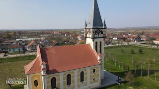 Biserica reformată calvină  Dumbrava Timiș văzută de sus [upl. by Naima236]