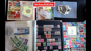 Briefmarken Verkaufsfilm Schatzsuche und Verkauf Kommissionskiste 6 mit Briefmarken Münzen usw [upl. by Medarda292]