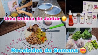 Preparei um jantar simples e delicioso  Meus recebidos da semana  A melhor vitamina capilar 😍 [upl. by Magulac516]