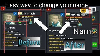 How to change Facebook or Miniclip Id name in 8 Ball pool [upl. by Zilef]