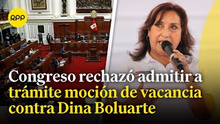 Reacciones del Congreso tras ser archivada la moción de vacancia contra la presidenta Dina Boluarte [upl. by Florin]